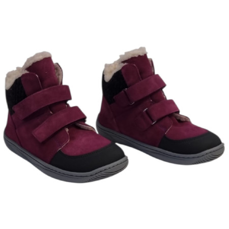 Detské barefoot topánky beBare 3555TY Bordeaux