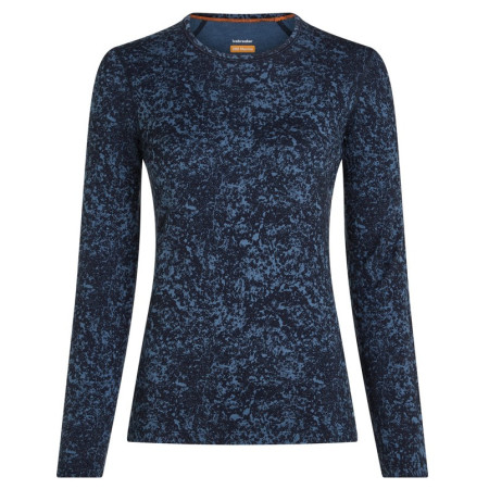 Dámske funkčné tričko Icebreaker Women M 200 Oasis LS Crewe Moss BloomAOP modrá/čierna Midnvy/Dawn/Aop