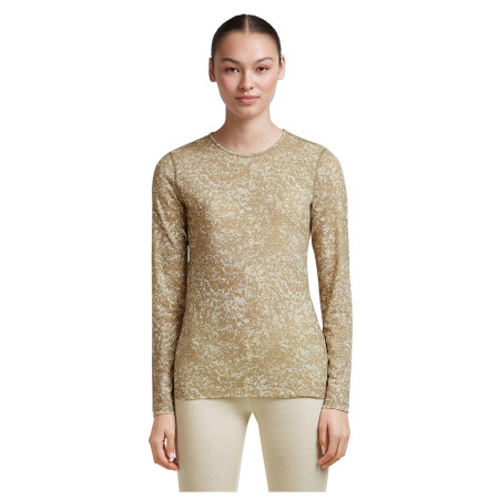 Dámske funkčné tričko Icebreaker Women M 200 Oasis LS Crewe Moss BloomAOP