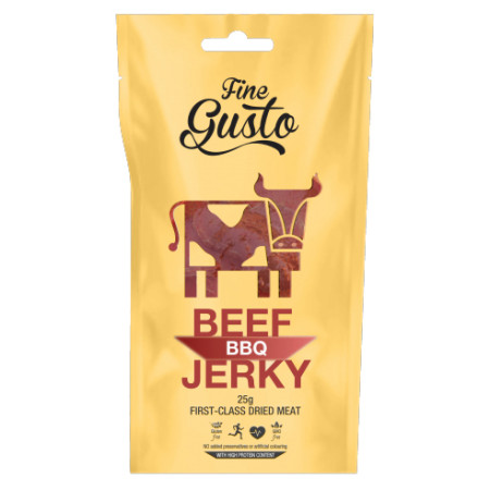 Sušené mäso Fine Gusto Hovězí Jerky BBQ 25g