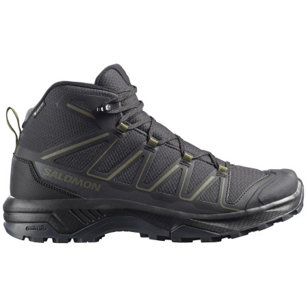 Pánske trekové topánky Salomon Exraise Mid Gtx čierna/zelená Black / Black / Olive Night