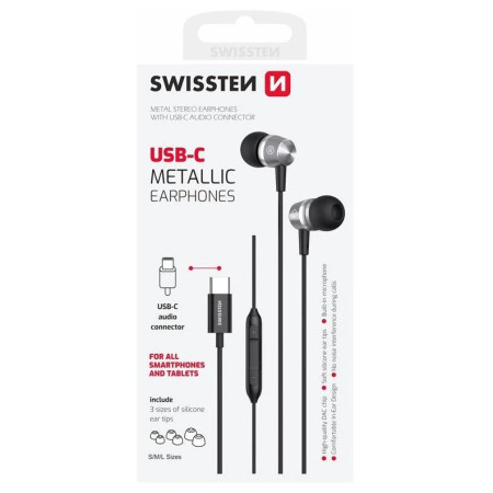 Slúchadlá Swissten Metallic
