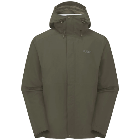 Pánska bunda Rab Downpour Jacket zelená