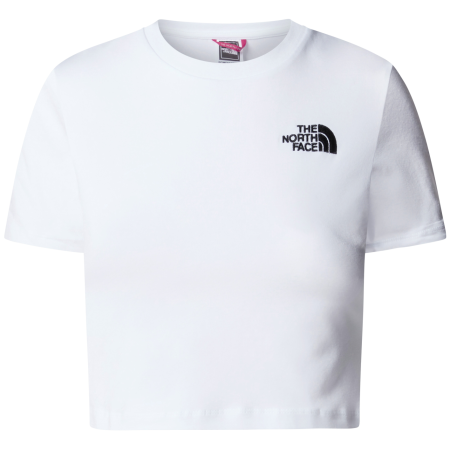 Dámske tričko The North Face Essential Cropped Slim Short Sleeve Tee biela TNF WHITE