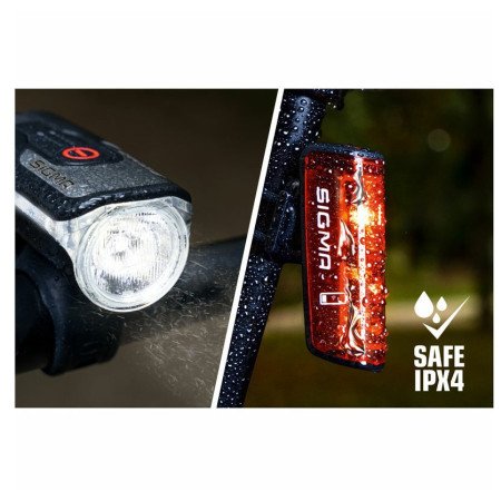 Predné/zadné svetlo Sigma Aura 80 USB + Blaze