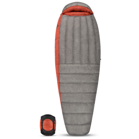 Páperový spacák Sea to Summit Flame FmIV Women's Long sivá/červená Dark Grey / Paprika