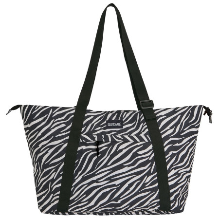 Plážová taška Regatta Boulder Tote čierna/biela Black White Zebra
