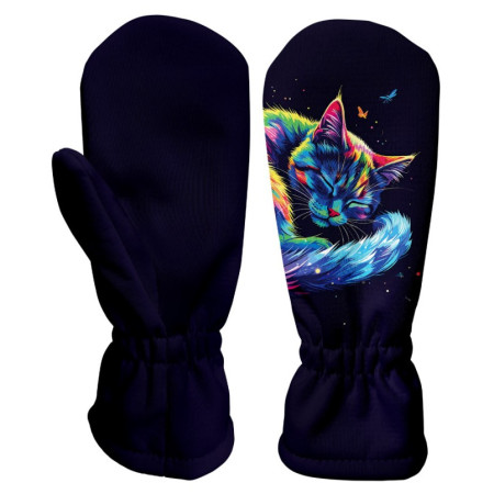 Detské softshellové rukavice WAMU Dark Purple