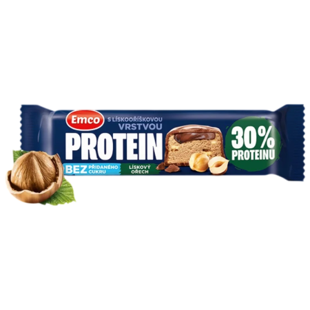 Proteínová tyčinka Emco Lískový oříšek 45g