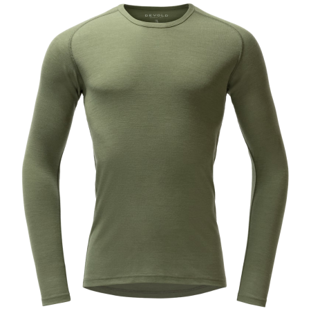 Pánske funkčné tričko Devold Adventure Merino 190 Shirt Man sv. khaki Lichen