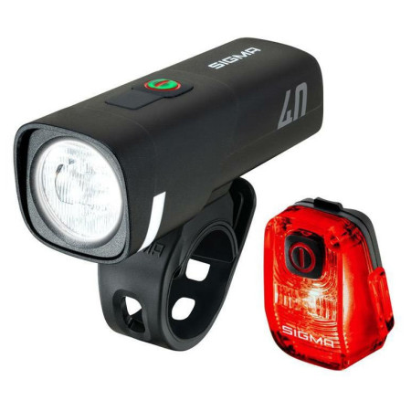 Sada svetiel Sigma Aura 40 + Hiro 10 čierna black