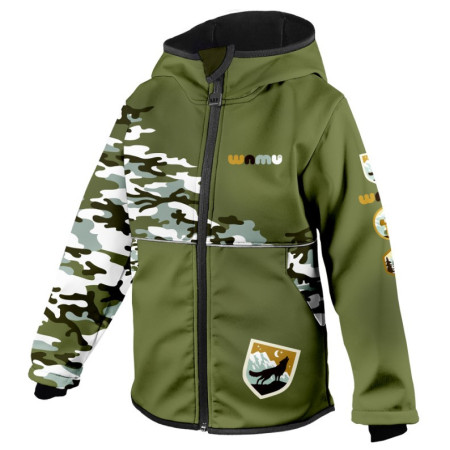 Detská softshellová bunda WAMU Khaki khaki KHAKI