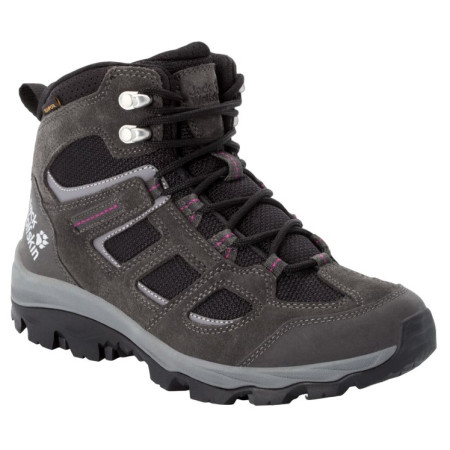 Dámske turistické topánky Jack Wolfskin Vojo 3 Texapore Mid W tmavosivá dark steel / purple