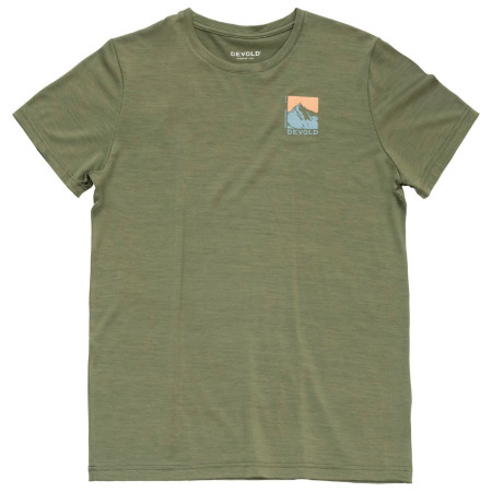 Pánske tričko Devold Classic "Summit" Tee Man zelená LICHEN