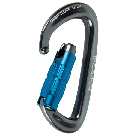 Karabína Camp Orbit 2Lock - Gun Metal / Blue