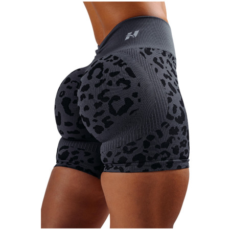 Dámske kraťasy Nebbia Push-Up Compression Leopard Shorts Primal čierna BLACK LEOPARD