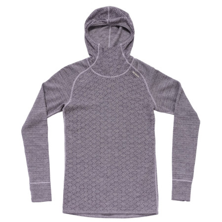 Dámske funkčné tričko Devold Kvitegga Merino 230 Hoodie Wmn modrá ORCHID
