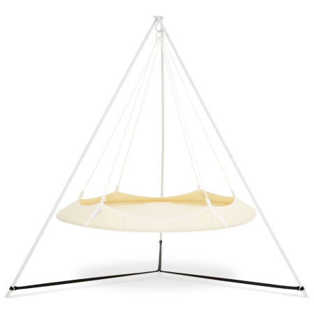 Hojdačka Hamaka.eu Hangout Pod SET béžová krémová /bílá lana