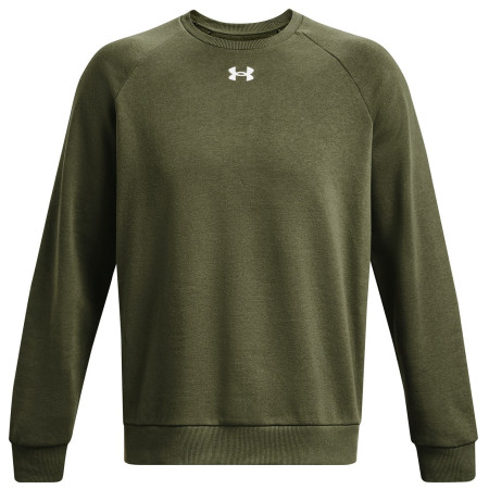 Pánska mikina Under Armour Rival Fleece Crew tmavozelená Marine OD Green / / White