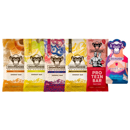 Športová výživa Chimpanzee Set energy + protein ovoce