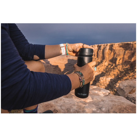 Nerezová fľaša Klean Kanteen Wide w/Wide Loop Cap - brushed stainless 800 ml