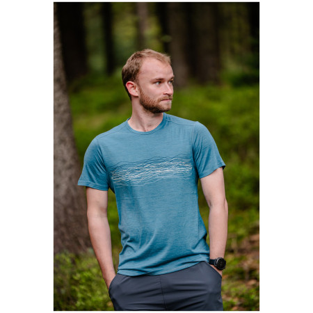 Pánske tričko MOOA Merino Lyolite Waves 150 Short