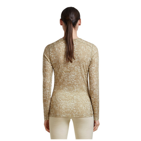 Dámske funkčné tričko Icebreaker Women M 200 Oasis LS Crewe Moss BloomAOP