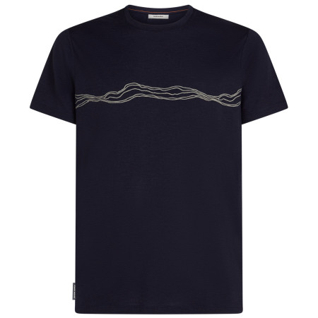 Pánske tričko Icebreaker Men Merino 150 Tech Lite SS Tee Mountain Pulse tmavomodrá Midnight Navy