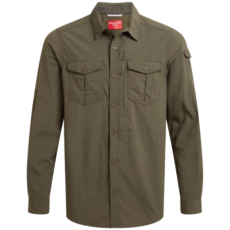 Pánska košeľa Craghoppers NosiLife Adventure Long Sleeved Shirt III zelená Woodland Green