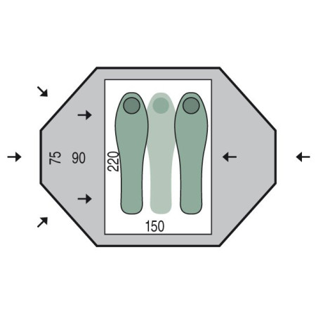 Stan pre 2 osoby Pinguin Tornado 2