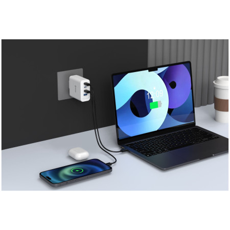 Adaptér Swissten GaN 2X USB-C 100W + 1X USB-C 20W + 1X USB-A 30W