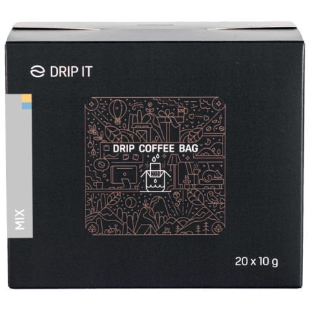 Káva Drip it Mix - Colombia, Honduras 20x10 g sivá šedá