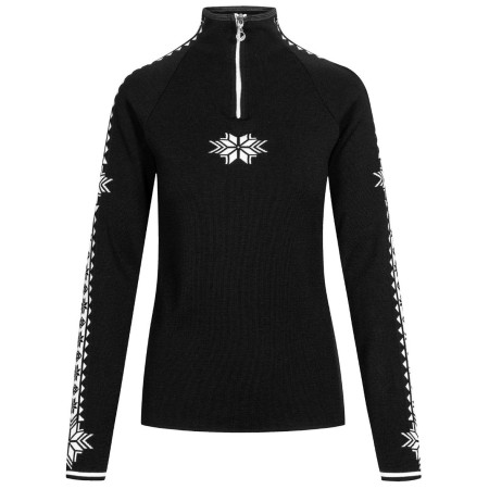 Dámsky sveter Dale of Norway Geilo Fem Sweater čierna/biela Black Offwhite