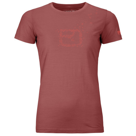 Dámske funkčné tričko Ortovox W's 150 Cool Leaves TS červená Blush