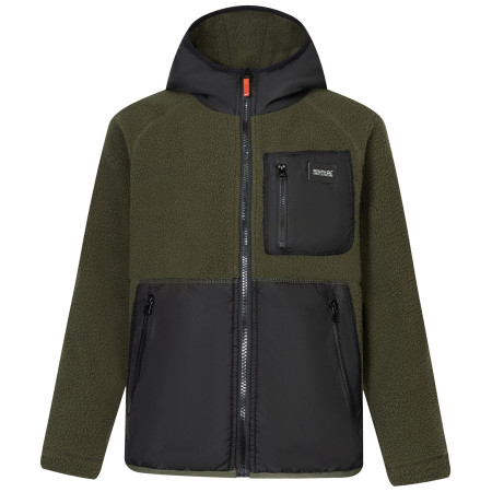 Detská mikina Regatta Munro Hybrid Jacket DarkKhak/Blk tmavozelená DarkKhak/Blk
