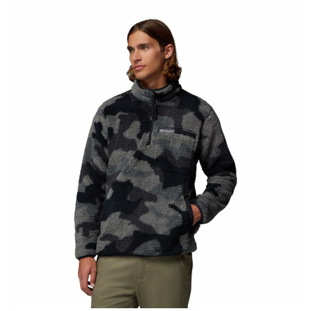 Pánsky sveter Columbia Rugged Ridge™ High Pile Half Zip čierna Black Mod Camo