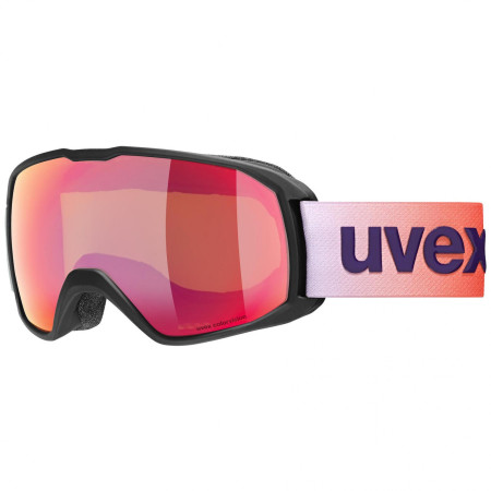 Lyžiarske okuliare Uvex Xcitd CV čierna/oranžová black matt SL/scarlet-green