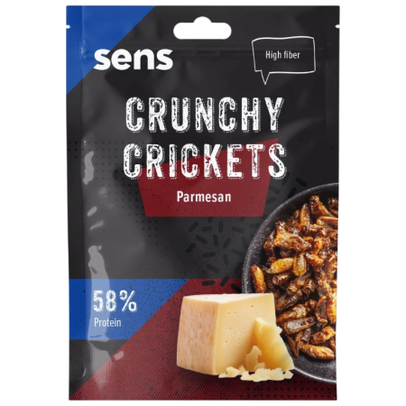 Jedlé cvrčky Sens Chrumkavé & pražené cvrčky - Parmezán 16 g