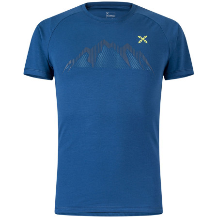 Pánske tričko Montura Summit T-Shirt modrá Deep Blue/Verde Lime