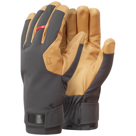Pánske rukavice Mountain Equipment Direkt Glove sivá/hnedá Obsidian/Tan
