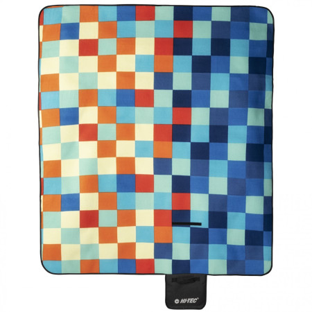 Pikniková deka Hi-Tec Battani modrá/zelená Multicolor Squares