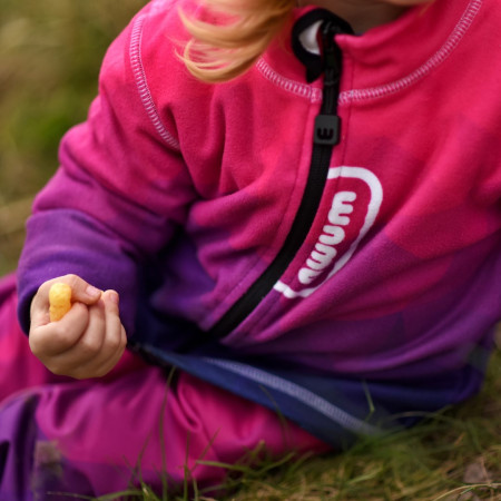 Detské softshellové nohavice WAMU Mozaika purple