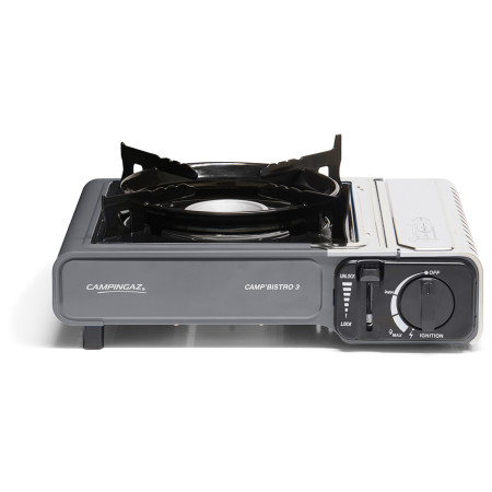 Plynový varič Campingaz Bistro 3 - černý, uložení náhradní CV, 2 pojistky