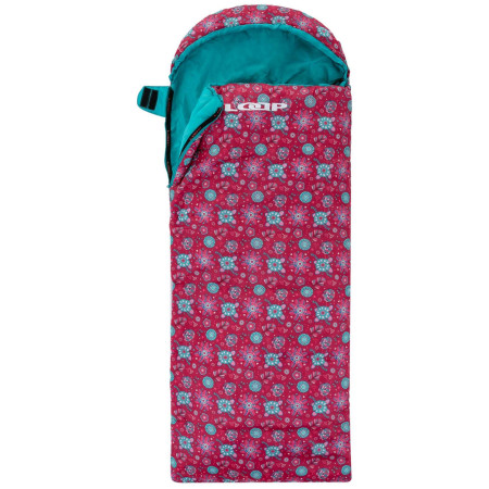 Detský spacák Loap Fiemme Flowers červená