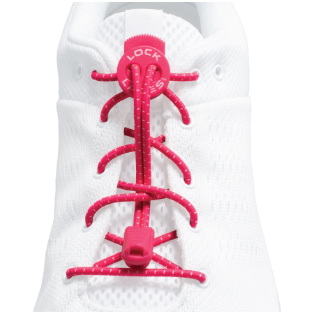 Šnúrky do topánok Lock Laces Original ružová Hot Pink