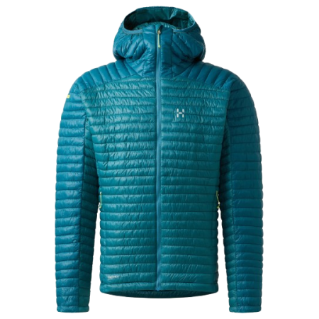 Pánska bunda Haglöfs L.I.M Mimic Hood II svetlomodrá Mountain Teal/Deep Teal