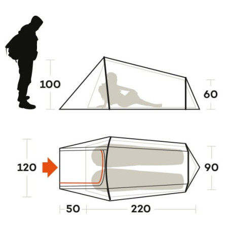 Ultraľahký stan Ferrino Sling 2
