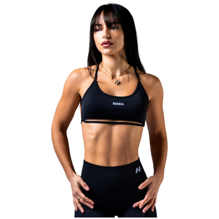 Športová podprsenka Nebbia Open-back sports Bra Power čierna BLACK