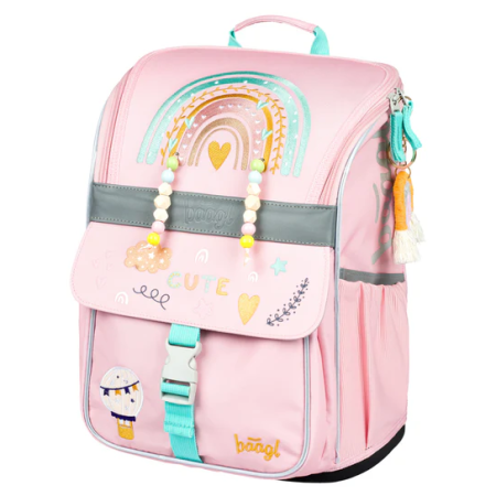 Školský batoh pre 1. stupeň Baagl Zippy ružová Duha růžová