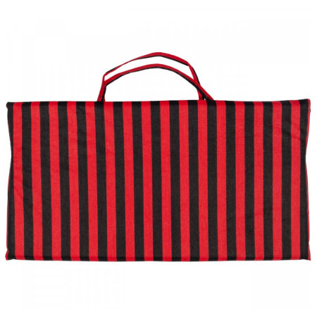 Plážové ležadlo Yate Plážové lehátko - proužek čierna/červená
